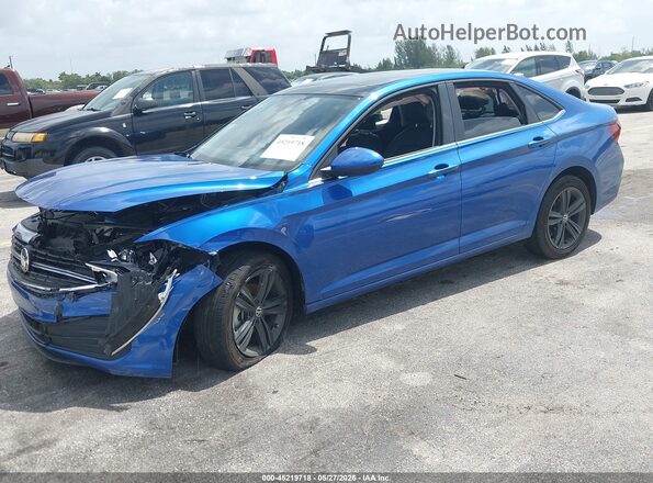 3VW7M7BUXPM020918 2023 VOLKSWAGEN JETTA Blue Առջևի ձախ երեք քառորդ տեսարան