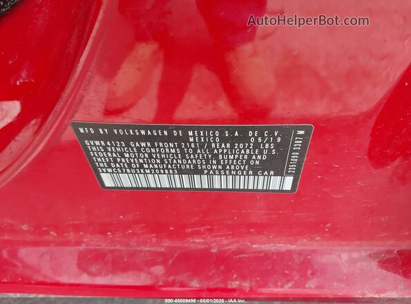 3VWC57BU3KM209883 2019 VOLKSWAGEN JETTA Red 