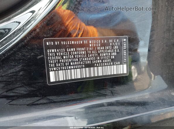 3VWC57BU3MM068879 2021 VOLKSWAGEN JETTA Black Engine compartment view