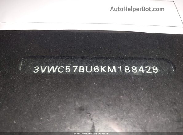 3VWC57BU6KM188429 2019 VOLKSWAGEN JETTA Gray Вид підкапотного простору