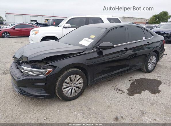3VWC57BUXKM054829 2019 VOLKSWAGEN JETTA Black Առջևի ձախ երեք քառորդ տեսարան