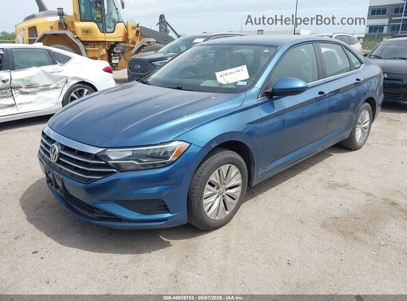 3VWCB7BU4LM057199 2020 VOLKSWAGEN JETTA Blue წინა მარცხენა ხედი სამი მეოთხედიდან