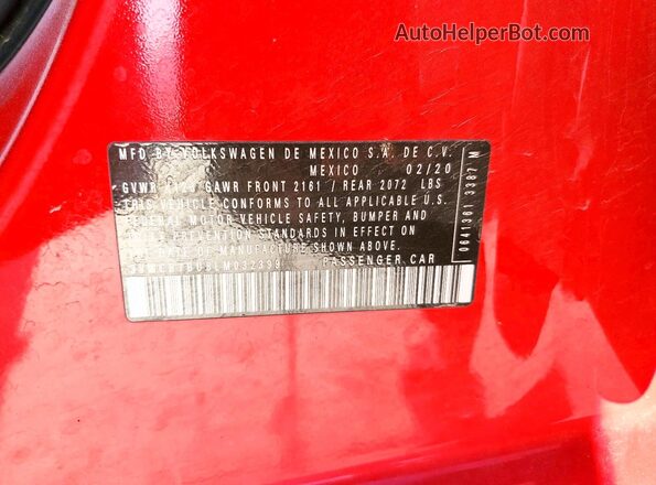 3VWCB7BU8LM032399 2020 VOLKSWAGEN JETTA Red 