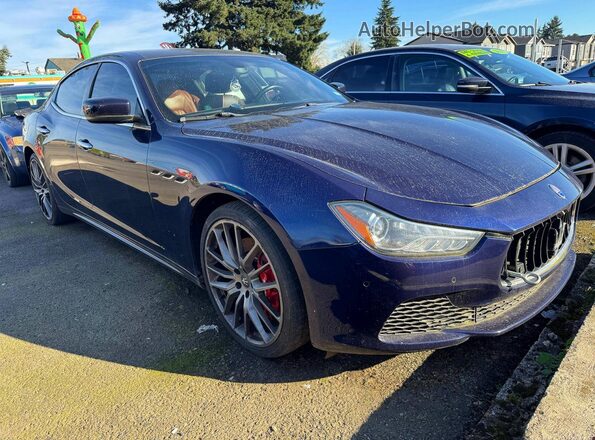 ZAM57RSA7G1168911 2016 MASERATI GHIBLI Blue Rear left