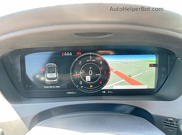 SADCK2FN4KA352120 2019 JAGUAR F-PACE Gray ხელსაწყოთა პანელის ხედი