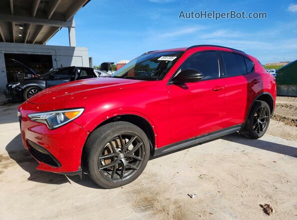 ZASPAJAN8M7C99804 2021 ALFA ROMEO STELVIO Red Задня ліва чверть