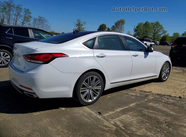 KMHGN4JE0JU247042 2018 GENESIS G80 Белый Передняя правая четверть