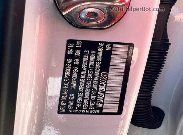 WP1AA2AY2KDA00870 2019 PORSCHE CAYENNE White Widok tylnych siedzeń