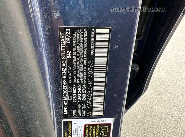 W1KAF4GB0RR170763 2024 MERCEDES-BENZ C Blue Widok wnętrza z tyłu
