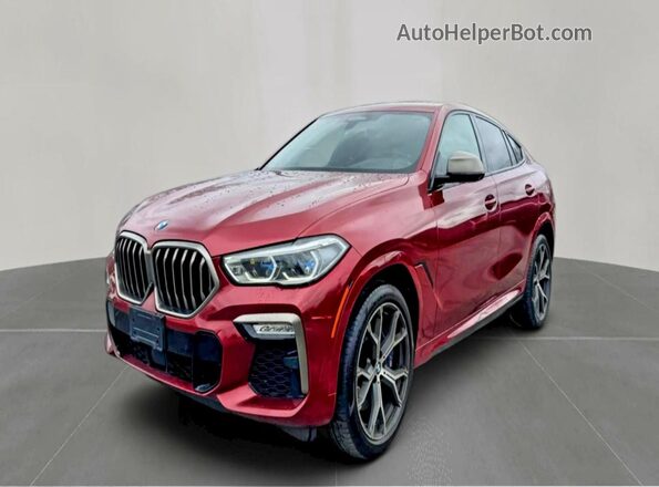 5UXCY8C09M9E51267 2021 BMW X6 Burgundy 
