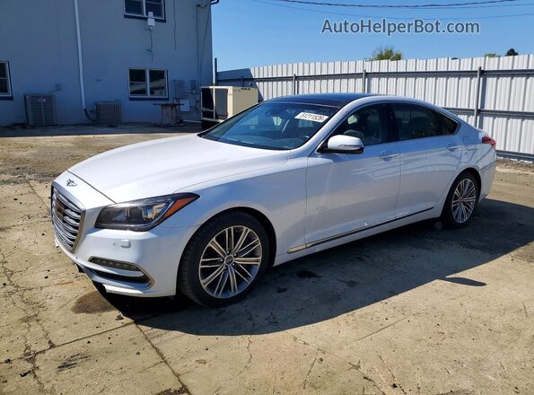 KMHGN4JE0JU247042 2018 GENESIS G80 Белый Задняя левая четверть