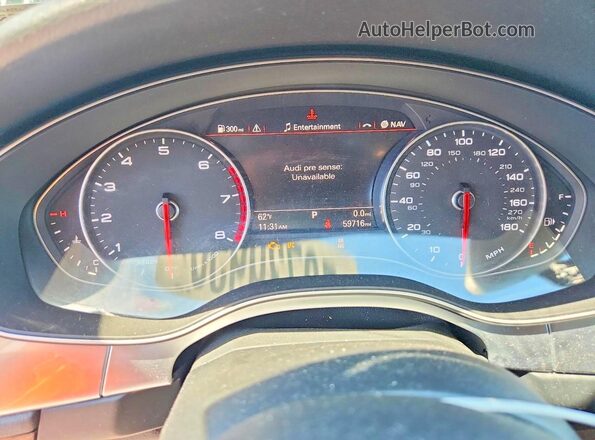 WAUWGAFC6GN050862 2016 AUDI A7 Black ხელსაწყოთა პანელის ხედი