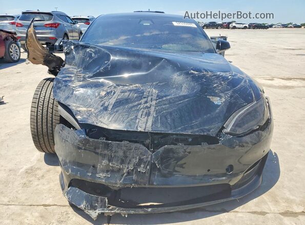 5YJSA1E6XNF471526 2022 TESLA MODEL S Черный Вид сзади