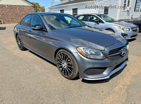 55SWF6EB0JU242794 2018 MERCEDES-BENZ C Gray Դիմացի տեսք