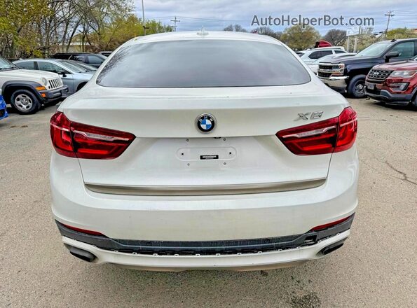 5UXKU6C37H0W38407 2017 BMW X6 White Widok naklejki z numerem VIN