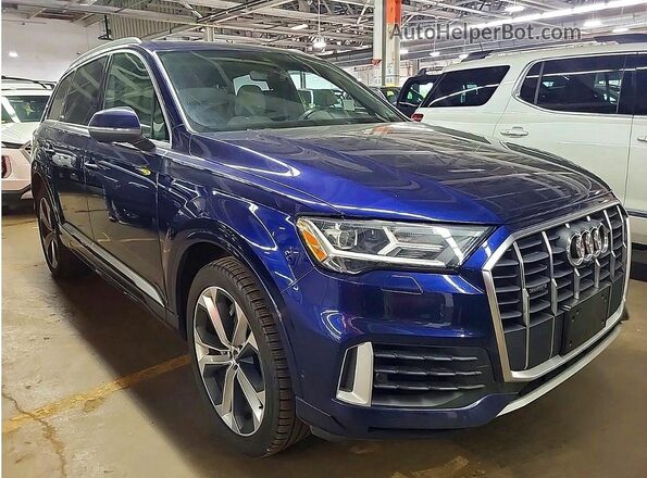 WA1LXAF72MD014929 2021 AUDI Q7 Blue Հետևի ձախ