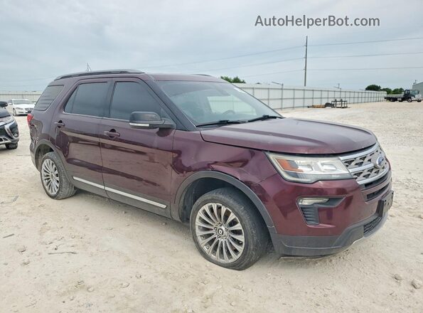 1FM5K7DH3JGA80777 2018 FORD EXPLORER Бордовый Вид спереди