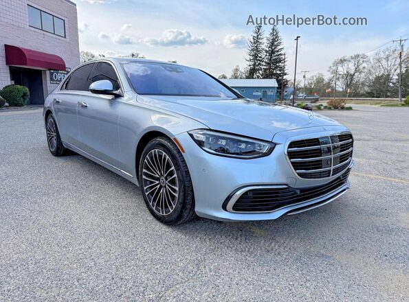 W1K6G7GB1MA018793 2021 MERCEDES-BENZ S Серебряный Задняя правая четверть