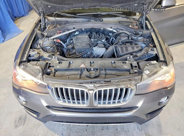 5UXWX9C57G0D87482 2016 BMW X3 Gray VIN կոդի պիտակի տեսք