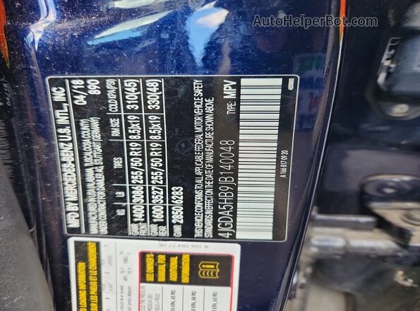 4JGDA5HB9JB140048 2018 MERCEDES-BENZ GLE Blue 