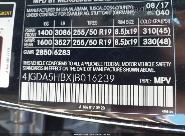 4JGDA5HBXJB016239 2018 MERCEDES-BENZ GLE 350 Black ძრავის განყოფილების ხედი