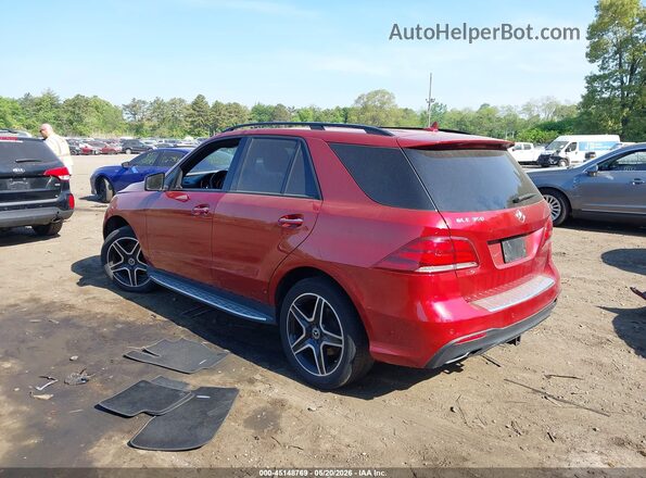 4JGDA5JB5JB105016 2018 MERCEDES-BENZ GLE 350 Burgundy Задня ліва чверть