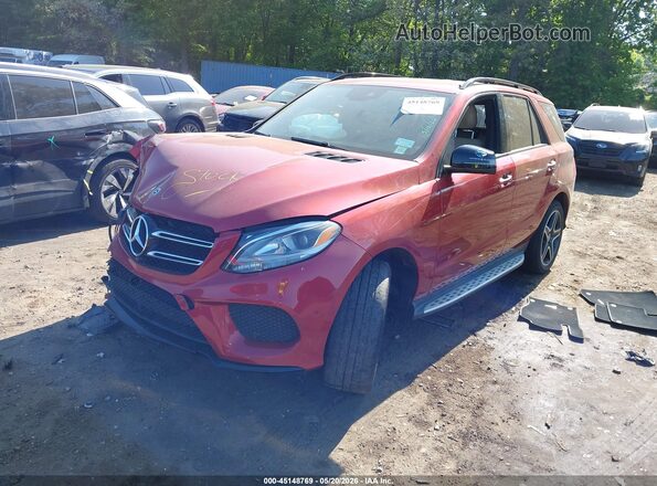 4JGDA5JB5JB105016 2018 MERCEDES-BENZ GLE 350 Burgundy Передня ліва чверть