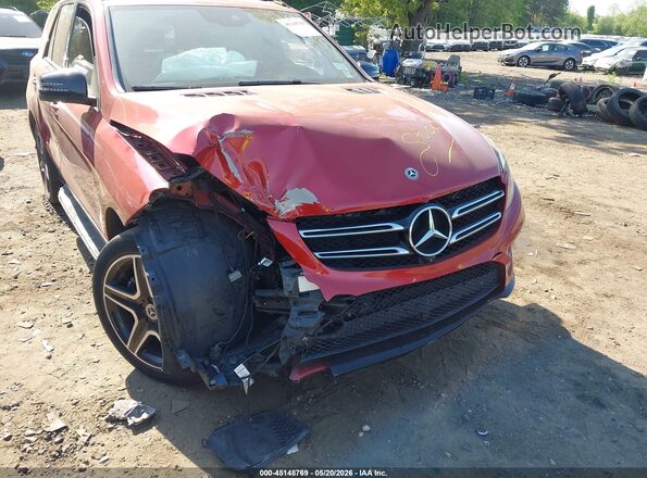 4JGDA5JB5JB105016 2018 MERCEDES-BENZ GLE 350 Burgundy Вид спереду