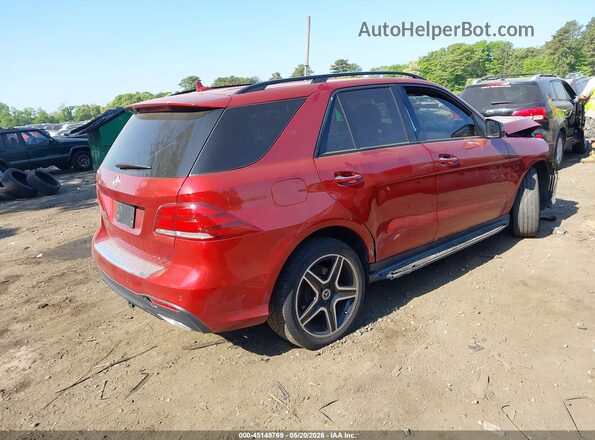 4JGDA5JB5JB105016 2018 MERCEDES-BENZ GLE 350 Burgundy Задня права чверть