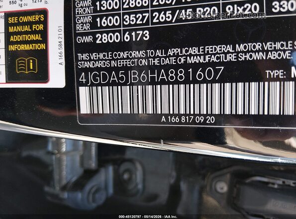 4JGDA5JB6HA881607 2017 MERCEDES-BENZ GLE 350 Black Շարժիչի բաժամունքի տեսք