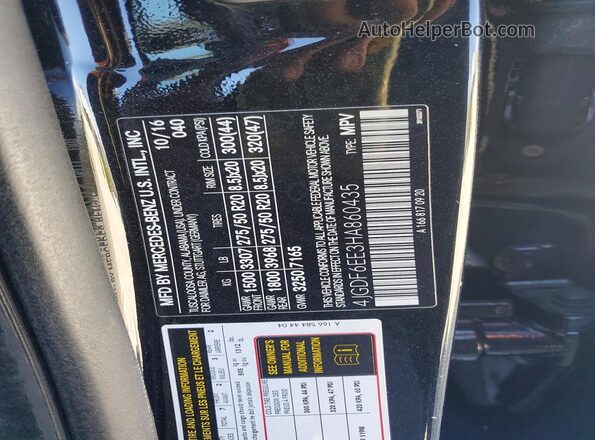 4JGDF6EE3HA860435 2017 MERCEDES-BENZ GLS Black Vista interior de 360 grados