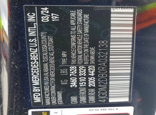 4JGDM2DB0RA032138 2024 MERCEDES-BENZ EQS Black VIN կոդի պիտակի տեսք