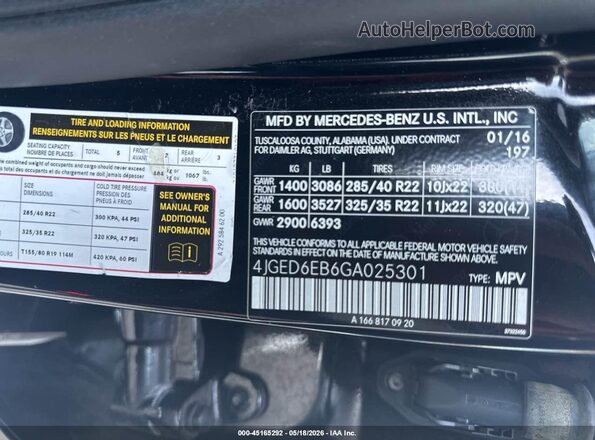 4JGED6EB6GA025301 2016 MERCEDES-BENZ GLE 450 AMG COUPE Black Շարժիչի բաժամունքի տեսք