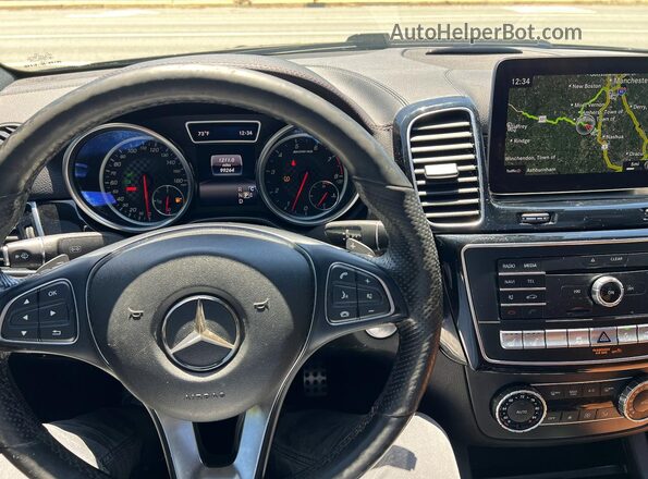 4JGED6EB6KA126556 2019 MERCEDES-BENZ GLE Black Front interior view