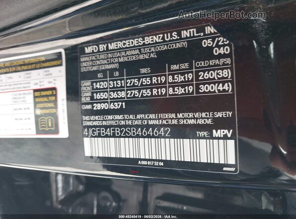 4JGFB4FB2SB464642 2025 MERCEDES-BENZ GLE 350 Black 