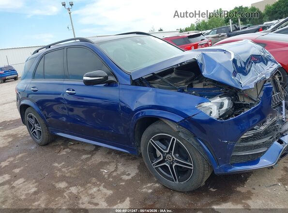 4JGFB4KB1NA606270 2022 MERCEDES-BENZ GLE 350 Blue Вид задньої частини салону