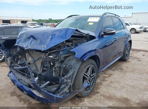 4JGFB4KB1NA606270 2022 MERCEDES-BENZ GLE 350 Blue Передня ліва чверть