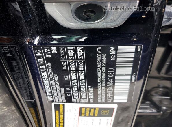4JGFB4KB4MA410810 2021 MERCEDES-BENZ GLE Black VIN sticker view