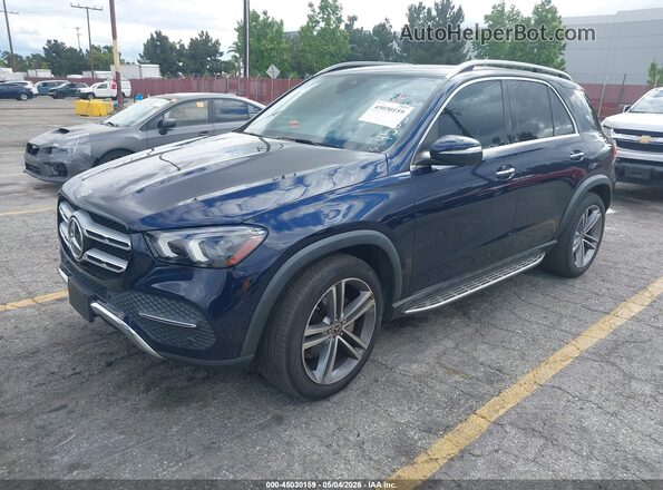 4JGFB4KB9MA554451 2021 MERCEDES-BENZ GLE 350 Blue წინა მარცხენა ხედი სამი მეოთხედიდან