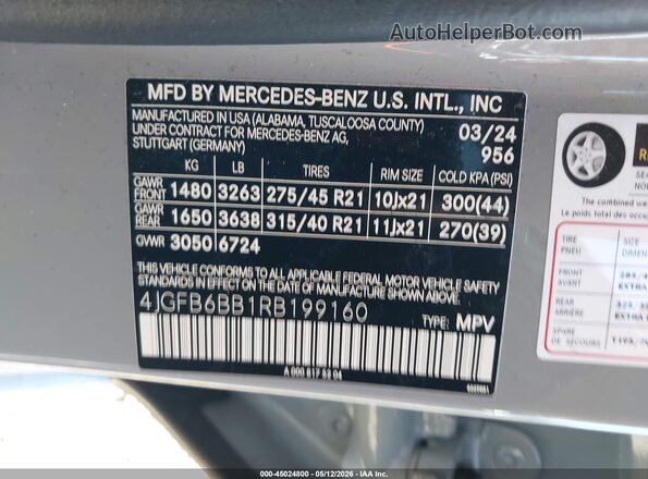 4JGFB6BB1RB199160 2024 MERCEDES-BENZ AMG GLE 53 Gray Widok komory silnika