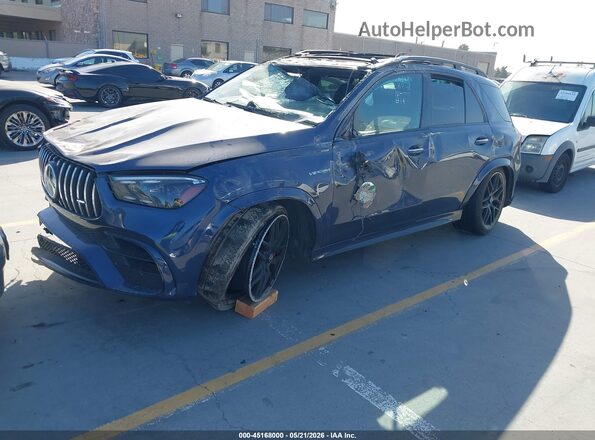 4JGFB8KB7RB116116 2024 MERCEDES-BENZ AMG GLE 63 Blue Առջևի ձախ երեք քառորդ տեսարան