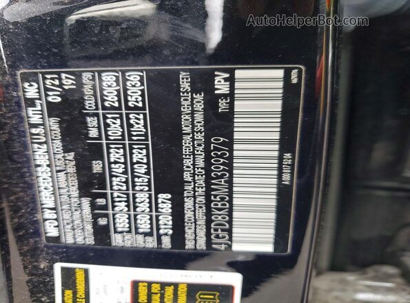 4JGFD8KB5MA399379 2021 MERCEDES-BENZ GLE Black 