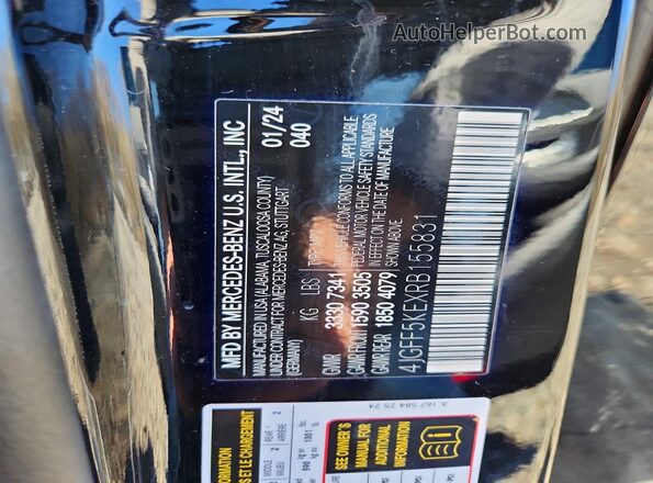 4JGFF5KEXRB155831 2024 MERCEDES-BENZ GLS Black VIN კოდის სტიკერის ხედი