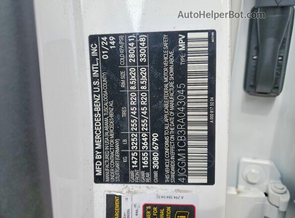 4JGGM1CB3RA043045 2024 MERCEDES-BENZ EQE White 