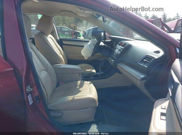 4S3BNAC63H3008376 2017 SUBARU LEGACY Красный Вид салона спереди