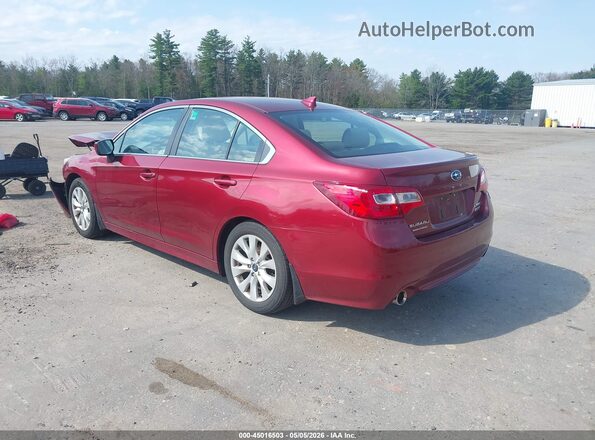 4S3BNAC63H3008376 2017 SUBARU LEGACY Красный Задняя левая четверть
