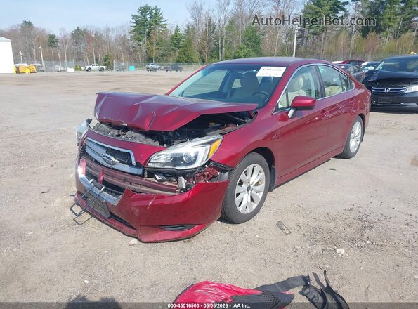 4S3BNAC63H3008376 2017 SUBARU LEGACY Красный Передняя левая четверть