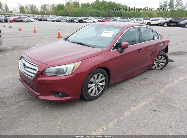 4S3BNAF61H3046362 2017 SUBARU LEGACY Red Przód lewy