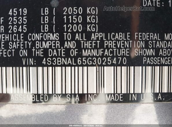 4S3BNAL65G3025470 2016 SUBARU LEGACY Blue Вид підкапотного простору