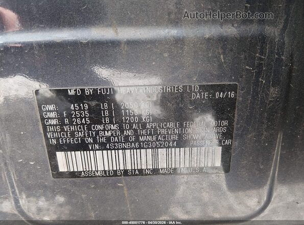 4S3BNBA61G3052044 2016 SUBARU LEGACY Blue 